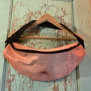 Dad Bod Bag with Waist Belt. Funny  Hairy Belly. Like new. Great gag gift